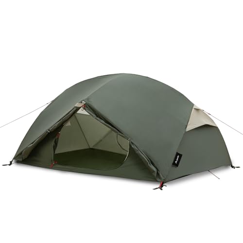 qeedo Light Birch S Trekkingzelt, kleines Packmaß (48 x 16 cm), leicht (2,88 kg) - 2 Personen Campingzelt, windstabil