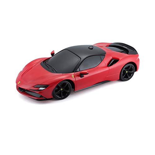 Maisto Tech R/C Ferrari SF90 Stradale: Ferngesteuertes Auto im Maßstab 1:24, 2,4 GHz, mit Pistolengriff-Steuerung, ab 5 Jahren, 20 cm, rot (581532)