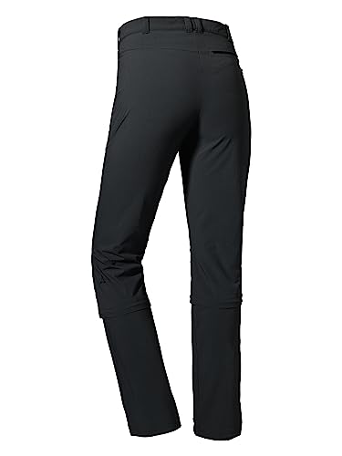 Schöffel Damen Pants Engadin1, strapazierfähige Damen Hose für Wanderungen, wasserabweisende Outdoor Hose mit sportlichem Schnitt, black, 44