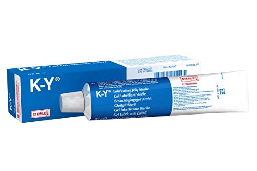 K - Y Gleitgel Steril – Medizinisches Gleitmittel auf Wasserbasis, für Feuchtigkeit & Gleitfähigkeit – Leicht abwaschbar & parfümfrei – 82 g