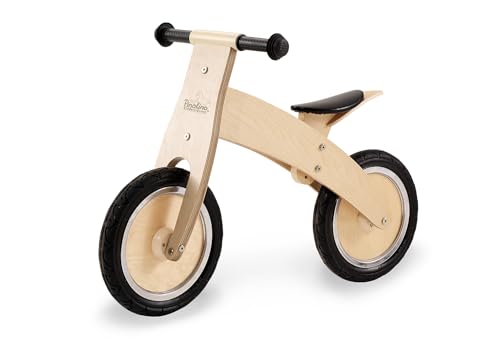 PINOLINO 239471 Laufrad Lino, klar lackiert, aus Holz, unplattbare Bereifung, umbaubar vom Chopper zum Laufrad, für Kinder von 2 – 5 Jahren
