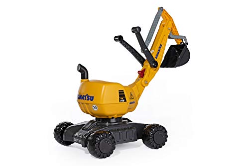 Rolly Toys rollyDigger Komatsu (Sandspielzeug, Farbe grau/gelb, für Kinder von 3-8 Jahre, Automatikverriegelung) 421169, 102 x 43 x 74 cm