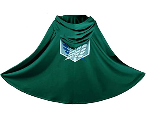 IUTOYYE Cosplay Manga Karneval Kostüm Cosplay Manga Kostüm Cape Cloak Kostüm für Jugendliche Erwachsene Kind (Grün, L)