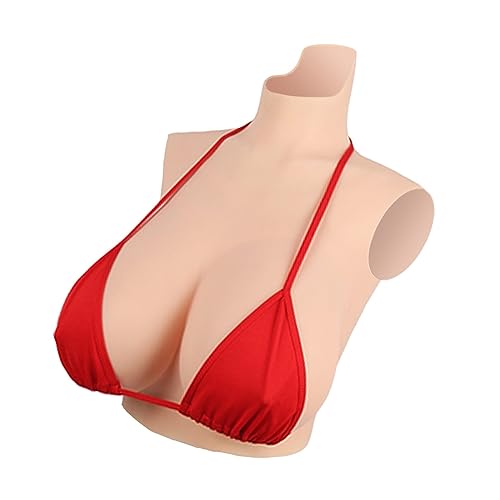Wisfancy Silikon Brüste Brustformen Realistisch Künstliche Brüste Silikon Brustplatte Gefälschte Brustformen Gefüllt für Crossdresser Transgender Mastektomie Cosplay (Gelb, B Cup-Silikon)