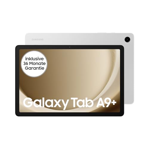 Samsung Galaxy Tab A9+ Wi-Fi Android-Tablet, 64 GB Speicherplatz, Großes Display, 3D-Sound, Simlockfrei ohne Vertrag, Silver, Inkl. 3 Jahre Herstellergarantie [Exklusiv bei Amazon]