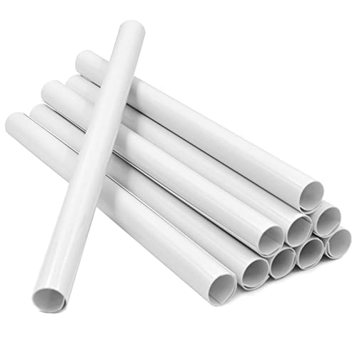 10 Stück Heizungsrohr Verkleidung, Rohrverkleidungs 200mm, Heizungsrohr Abdeckung für Rohrdurchmesser 15-18mm (Weiß)