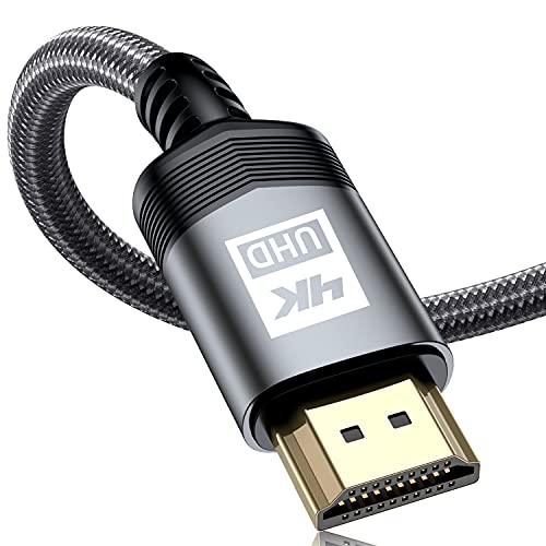 sweguard 4K HDMI Kabel 5Meter, HDMI 2.0 auf HDMI Kabel 4K@60Hz 18Gbps Nylon Geflechtkabel, vergoldete Anschlüsse mit Ethernet/Audio Rückkanal, kompatibel Video 4K UHD 2160p,HD 1080p, Xbox PS4 (Grau)