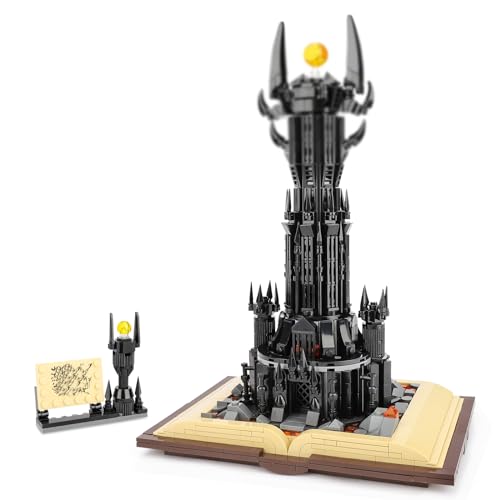 Moc Ideas Architecture Klemmbausteine Mit LED,Kompatibel Mit lego Lord Film STEM The Magic Rings Dark Tower Bausteinen deko Geschenk für Erwachsene und Jungen ab 6-16+（969 pcs）