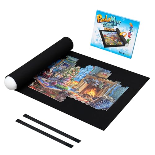 LAVIEVERT Puzzle-Rollenmatte/Puzzle-Aufbewahrung/Puzzle-Sparer/Puzzle-Speichersystem/Puzzleunterlage/Puzzlematte, umweltfreundliches Material, Puzzles bis zu 1500 Stück aufbewahren