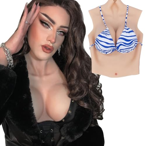 ALZRGORA Silikon Brüste Silikon Brustplatte Halbkörper C-G Cup für Crossdresser Cosplay Drag Queen Transvestiten