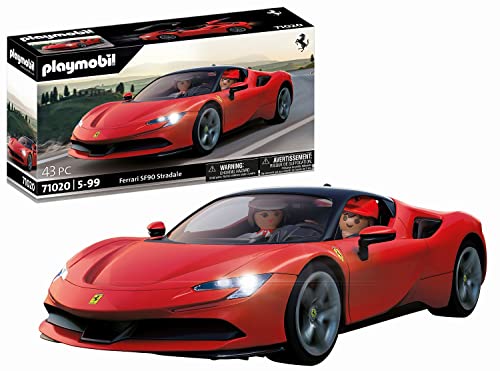 PLAYMOBIL 71020 Ferrari SF90 Stradale mit Lichteffekten, Supersportwagen, Sammlerstück für Autofans, Spielzeug für Sammler und Kinder ab 5 Jahren