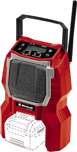 Einhell Akku-Radio TC-RA 18 Li BT - Solo Power X-Change (Li-Ion, 18 V, 10 W Lautsprecher, Bluetooth, automatische Sendersuchfunktion, beleuchtetes LCD-Display, ohne Akku und Ladegerät)