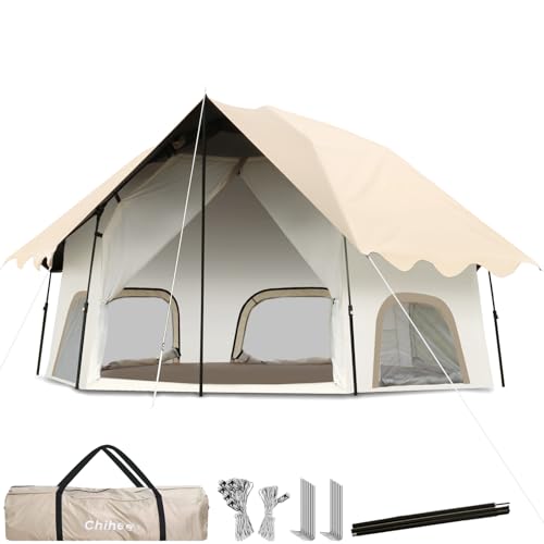 Chihee Camping Zelte Pop-Up Stand-up Zelt, Familien-Kabinenzelt mit Markise Veranda 6-Personen Outdoor-Zelt mit Bildschirm Raum große Kapazität, Wasserdicht und Winddicht, einfacher Aufbau, Wandern
