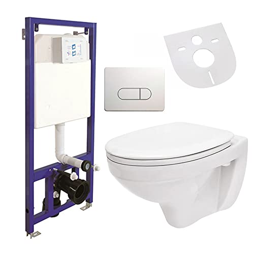 Belvit WC-Vorwandelement Wand WC SET WC-Sitz Soft Close Komplettset Spülkasten NEU OVP, Keramik