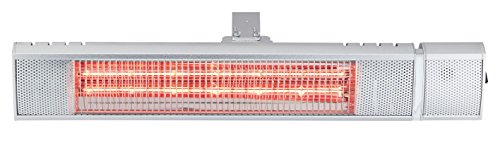 Enders Deckenstrahler Madeira, Elektro Heipilz, Terrassenheizer, Heizstrahler mit individuellem Neigungswinkel, 3 Leistungseinstellungen der Halogenstrahler, aus Aluminium, inkl. Fernbedienung #4922