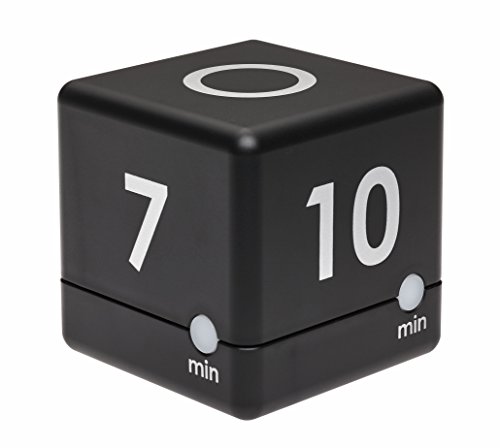 TFA Dostmann Digitaler Cube Timer, Zeitwürfel, Zeitmanagement, L 60 x B 60 x H 60 mm, schwarz