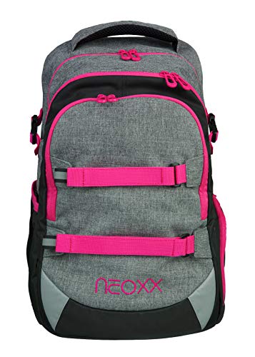 neoxx Active Ergonomischer Schulrucksack für Mädchen Teenager I Rucksack für die weiterführende Schule I Schulranzen aus recycelten PET-Flaschen, Schultasche 30 Liter