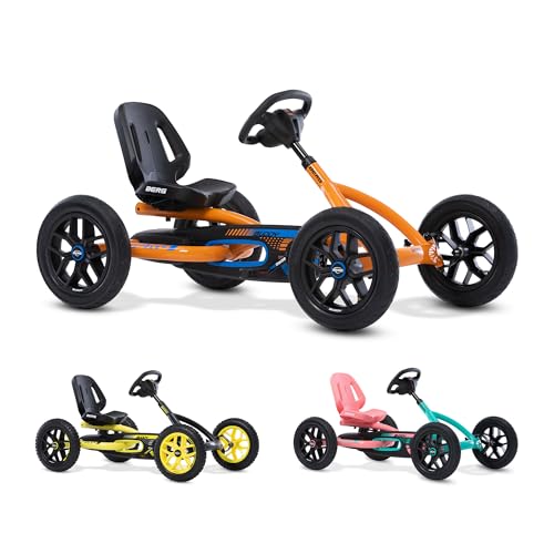 BERG Pedal Gokart Buddy B-Orange | Kinderfahrzeug, Tretauto mit Optimale Sicherheid, Luftreifen und Freilauf, Kinderspielzeug geeignet für Kinder im Alter von 3-8 Jahren