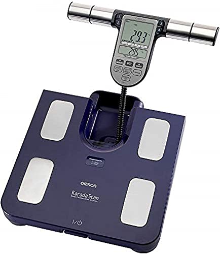OMRON Körperanalysegerät BF511, klinisch validiert, mit 8 hochpräzisen Sensoren zur Messung an Händen und Füßen; Misst Gewicht, Körperfettanteil, Viszeralfett, Skelettmuskelmasse, Grundumsatz – blau