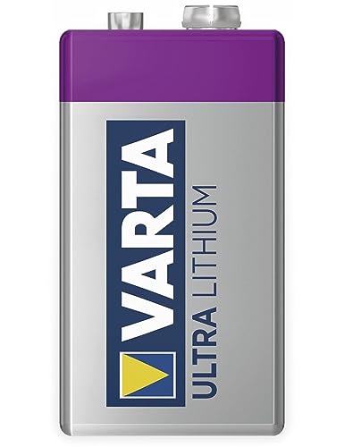 VARTA Batterien 9V Blockbatterie, 1 Stück, Ultra Lithium, hohe Leistung für Rauchmelder, Brand- & Feuermelder, Digitalkamera