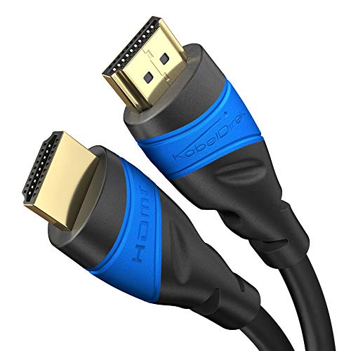 KabelDirekt – 4K HDMI-Kabel – 10 m – 4K@60Hz (Extra-Kupfer für bis zu 18 Gbit/s und Ultra HD/4K – kompatibel mit HDMI 2.0, High Speed mit Ethernet, Blu-ray/PS5/Xbox Series X/Switch, schwarz)