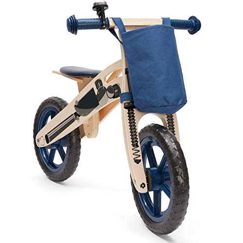 wuuhoo® Laufrad Speedy aus Holz mit Transport Tasche - höhenverstellbares, ergonomisches Lauffahrrad, Kinderlaufrad mit 12 Zoll - Lernlaufrad für Kinder ab 3 Jahren