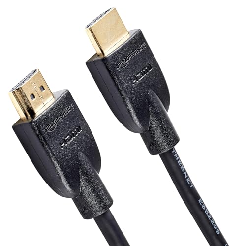 Amazon Basics 4K-HDMI-Kabel, 0.9 m, 18 Gbit/s Highspeed mit Ethernet, 4K@60Hz, 2160p, Schwarz