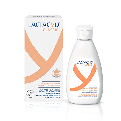 Lactacyd Classic - sanfte Intimwaschlotion mit ausgeglichenem pH-Wert - für normale Haut - schützt das natürliche Gleichgewicht des Intimbereichs der Frau - 1 x 200 ml