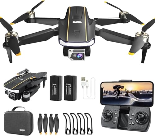 Robuster bürstenloser Motor-Drohne mit Kamera für Anfänger, CHUBORY A68 WiFi FPV Quadcopter mit HD-Kamera, automatischer Schwebe, 3D-Flips, kopfloser Modus, Trajektorienflug, 2 Batterien, Tragetasche