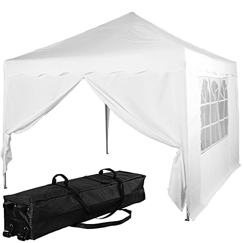 INSTENT Pavillon 3 x 3 m Basic wasserdicht UV Schutz 50+, 2 Seiteneile, weiß