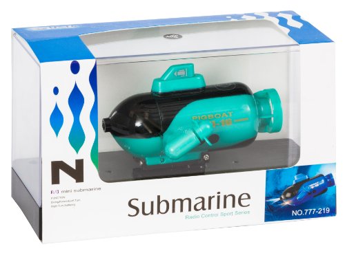 invento just play - RC Mini u-Boot Submarine, uboot, Wasserspiele Badewanne Schiff u Boot mit Fernsteuerung 2-Kanal 40 oder 27 MHz, Pool, Schwimm Boot ferngesteuert für Kinder, Spielzeug ab 8 Jahre