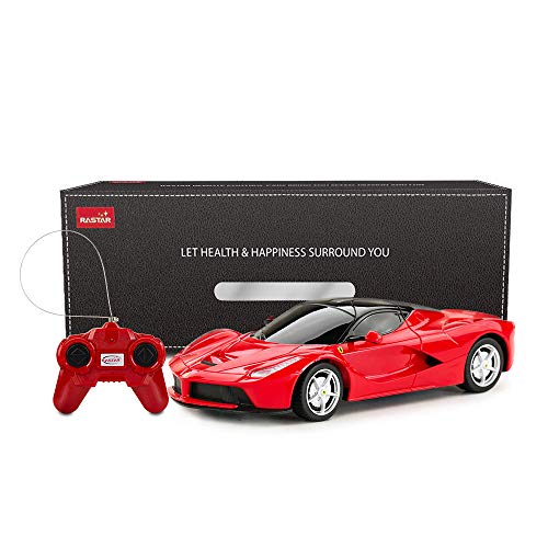 rastar La Ferrari Auto mit Fernsteuerung, Spielzeug im Verhältnis 1:24, rotes Ferrari RC Spielzeugauto für Kinder