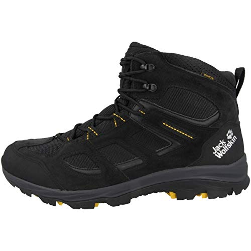 Jack Wolfskin Herren Vojo 3 Texapore Mid M, Black Burly Yellow Xt, 44.5 EU