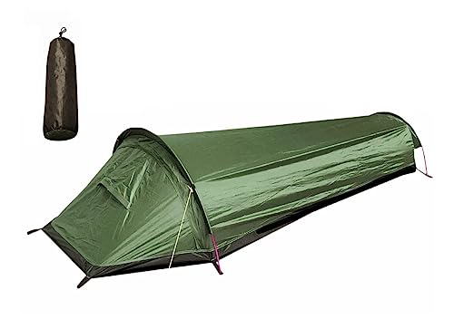 Ultraleichtes 0.78kg 1 Mann Campingzelt Zelt Minipack Leicht Armee Grün 220X（50/90/50） X50CM für Wandern Bergsteigen Backpacking Outdoor Camping Klettern und Reisen Wasserdichtem