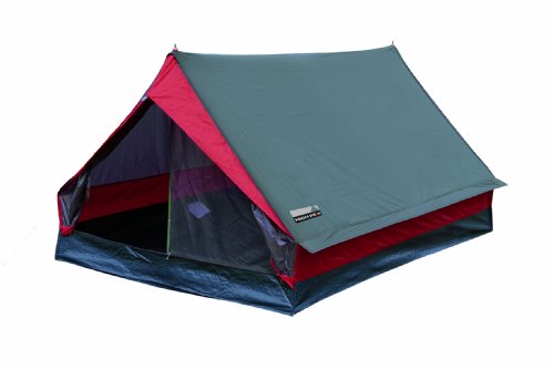High Peak Hauszelt Minipack, Campingzelt für 2 Personen, Festivalzelt mit Wannenboden, 1500 mm wasserdicht, Ventilationssystem, Moskitoschutz, Leichtgewicht und kleines Packmass
