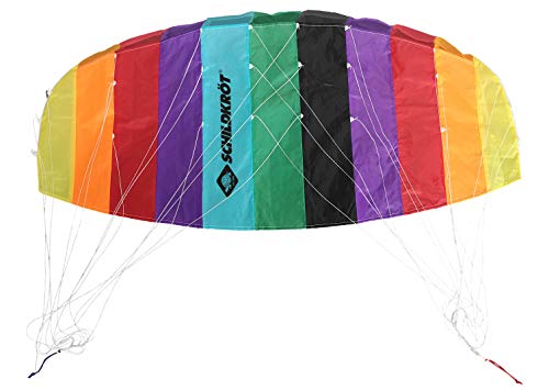 Schildkröt Dual Line Sport Kite, Zweileiner Lenkmatte, inkl. 25 kp Polyesterschnüre, 2x25m auf Winder mit Schlaufen, 3-6 Beaufort