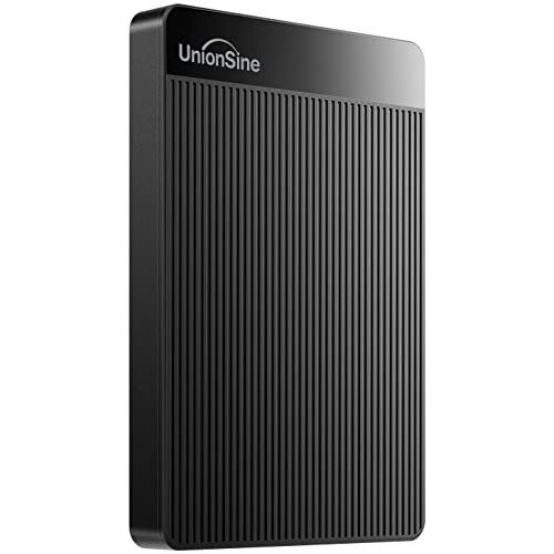 UnionSine Externe Festplatte 1TB ultradünn tragbar 2,5 Zoll USB 3.0, SATA, Festplattenspeicher für PC, Mac,TV, Wii U, Xbox, PS4 (Schwarz) HD2510