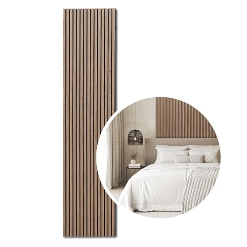 KAISER plastic® Akustikpaneele Holz | Farbe: Walnuss | Holzpaneele Wand in verschiedenen Formaten | Wandpaneele aus Holzfunier und Filz | moderne Holzoptik (120 x 60 cm)