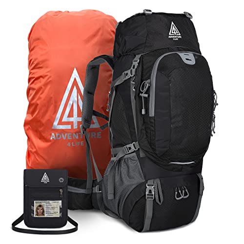Adventure 4 Life® Trekkingrucksack: ultraleichter Frontlader - 60l Wanderrucksack - viel Stauraum für Backpacker - Damen+Herren