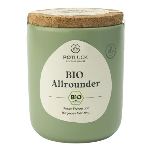 POTLUCK | Bio Allrounder | Gewürzmischung im Keramiktopf | 100g | Vegan, glutenfrei und mit natürlichen Inhaltsstoffen