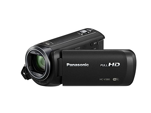 Panasonic HC-V380EG-K Full HD Camcorder (Full HD, 50x optischer Zoom, 28 mm Weitwinkel, optischer 5-Achsen Bildstabilisator Hybrid OIS+, WiFi) schwarz