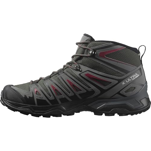 Salomon X Ultra Pioneer Mid Gore-Tex Herren Wanderschuhe, Alle Wetterbedingungen, Sicherer Fußhalt, Stabil und gedämpft, Peat, 44