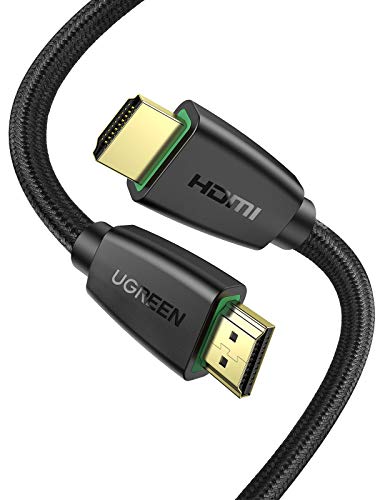 UGREEN HDMI Kabel 4K 60Hz UHD 2.0 HDMI ARC Kabel HDR 3D High Speed 18Gbps mit Ethernet vergoldet kompatibel mit TV Fernseher, Monitor, Blu-ray, PS5/PS4/PS3, Xbox Series S, Soundbar(1M