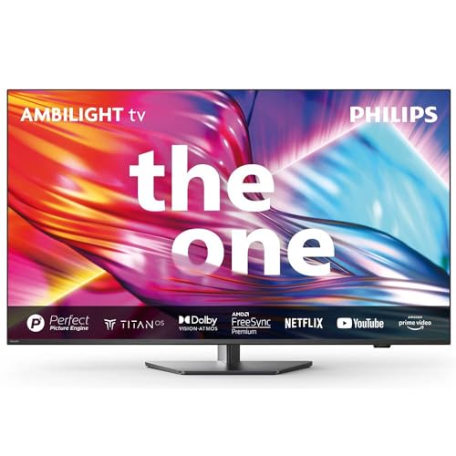Philips Ambilight 65OLED759 Smart TV OLED 4K – Display 65 Zoll, Plattform P5 AI Perfect Picture Ultra HD, Titan OS, Dolby Vision und Dolby Atmos Sound, funktioniert mit Alexa und Google Assistant