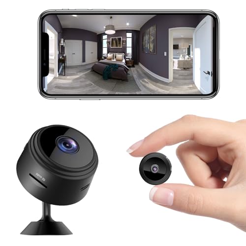 Mini Kamera 1080P Full HD WLAN Kamera Überwachung Innen Mini Überwachungskamera Live Übertragung Handy App Kompakt Akku-betrieben WiFi-Konnektivität mit Bewegungsmelder für Startseite Büro Sicherheit