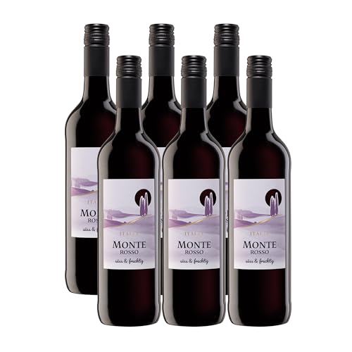 Monte Rosso Italia Rotwein süß und fruchtig (6 x 0,75l)
