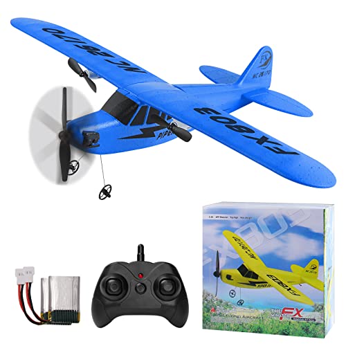 Henakmsl RC Flugzeug,2 CH Ferngesteuertes Flugzeug 2,4 GHz RC Flugzeug rtf für Anfänger, Kinder und Erwachsene,Flugzeug Spielzeug mit USB-Aufladung Blau