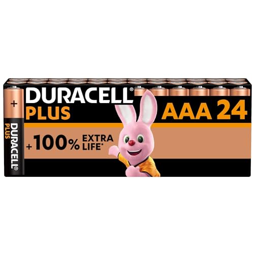 Duracell Plus Batterien AAA, 24 Stück, langlebige Power, AAA Batterie für Haushalt und Büro
