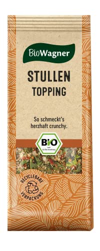 BioWagner - Bio Stullen Topping | Gewürzmischung für Butterbrot | ideal auf Frischkäse, Gurke oder Tomate | naturbelassene Bio-Zutaten | recyclebare Verpackung | 35 g