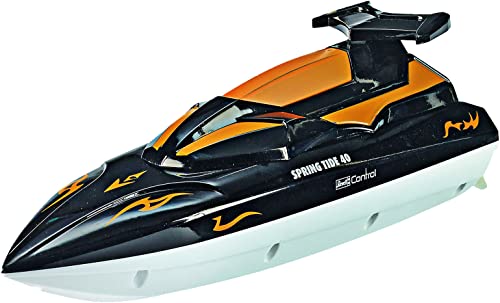 Revell Control RC Boot - ferngesteuert mit 40 MHz Fernsteuerung, kentersicher mit stabilem Rumpf, durch Sicherheitsschaltung laufen die Motoren nur im Wasser an, Batteriebetrieb - SPRING TIDE 40 24136